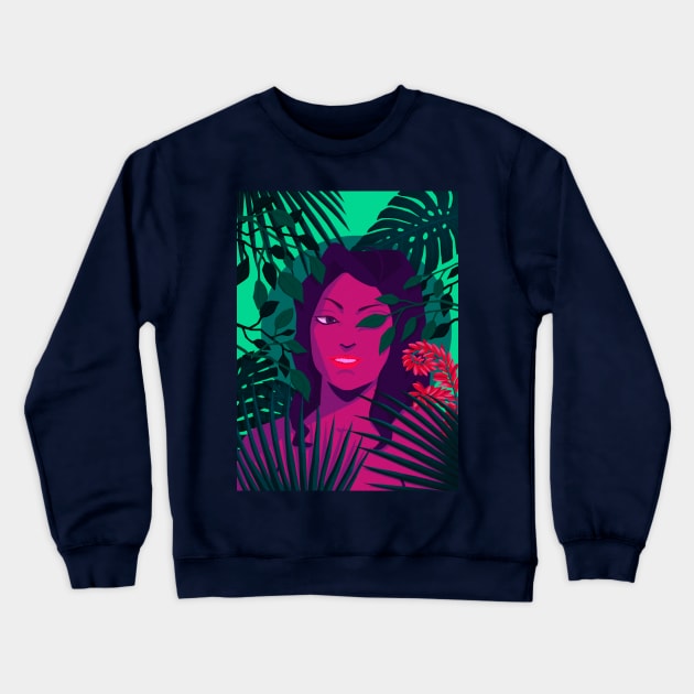 Evergreen Crewneck Sweatshirt by NelidaZubia